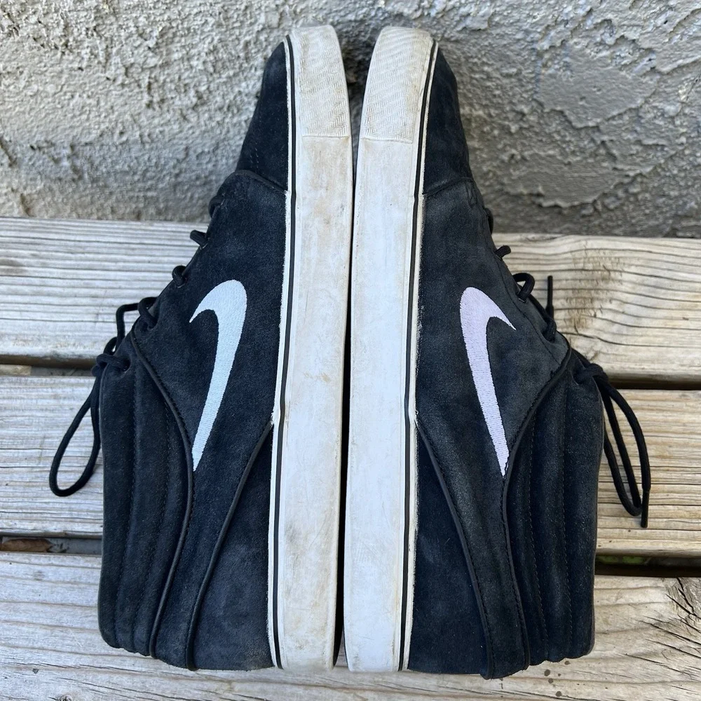 Nike Shoes Men Size 14 SB Solarsoft Portmore II 923198-011 Black Leather Suede